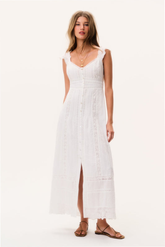 Kailette Cotton Maxi Dress - OPTIC WHITE