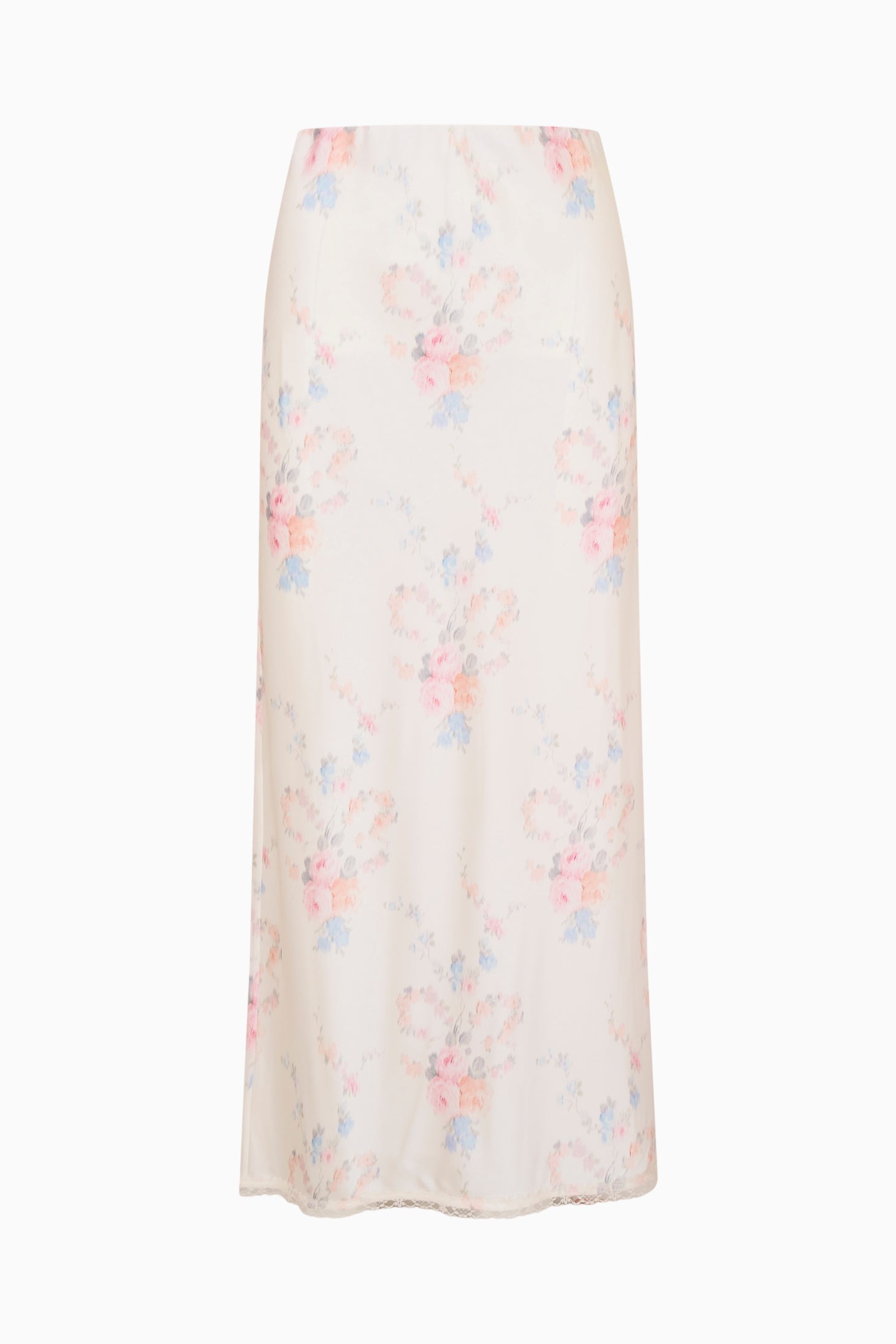 Kalo Floral Bow Print Slip Skirt