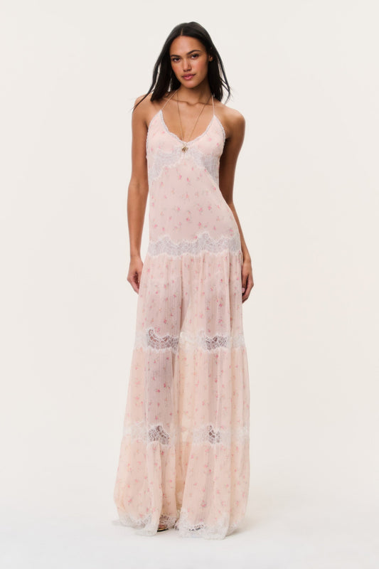 Kieva Floral Cotton-Silk Maxi Dress