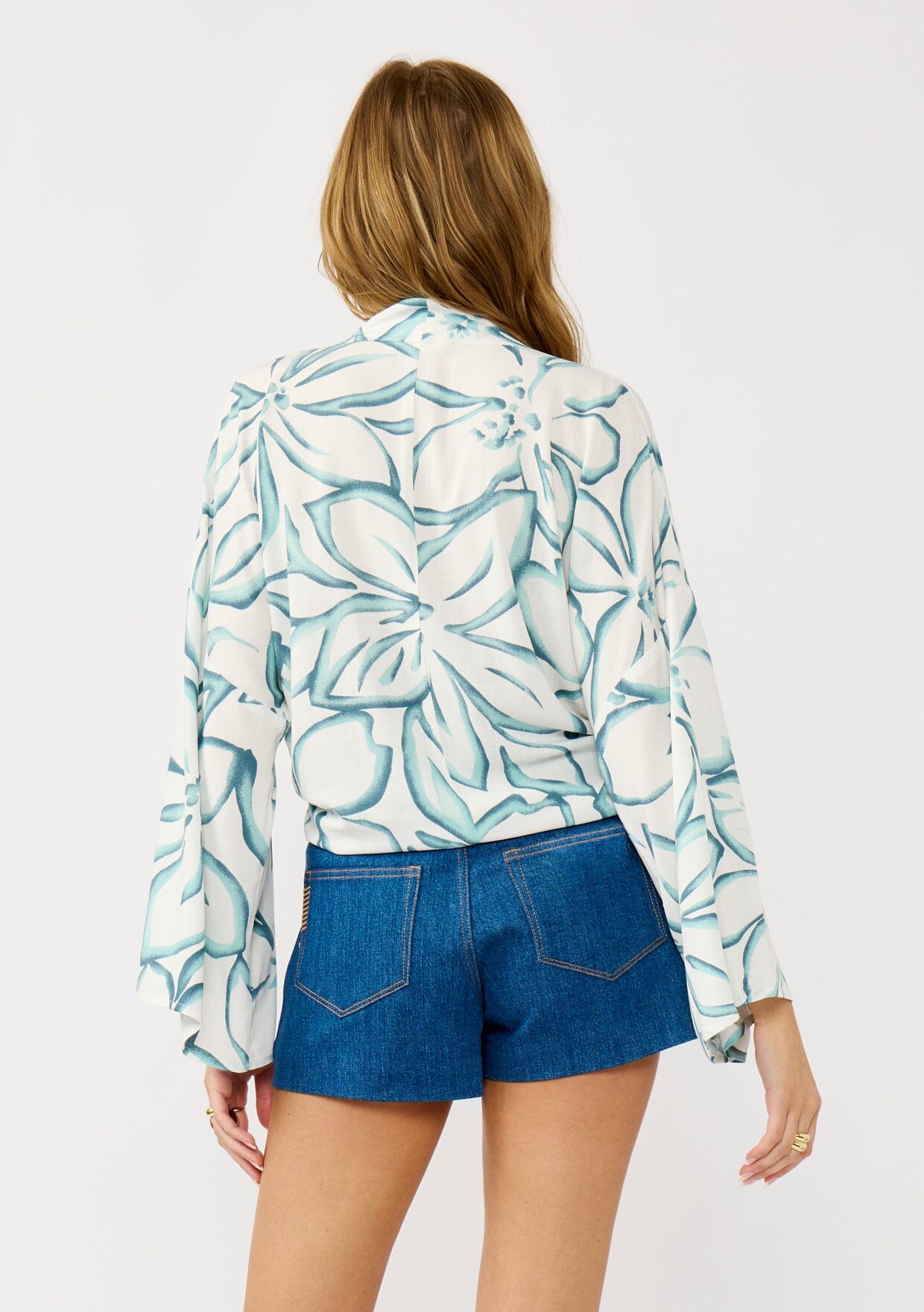 Hidden Island Tie Front Top