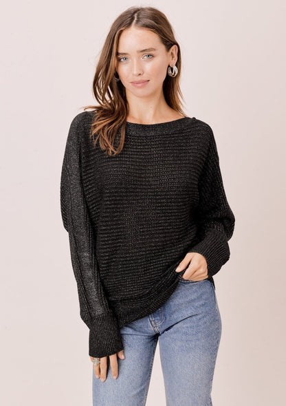Juliet Metallic Boatneck Sweater