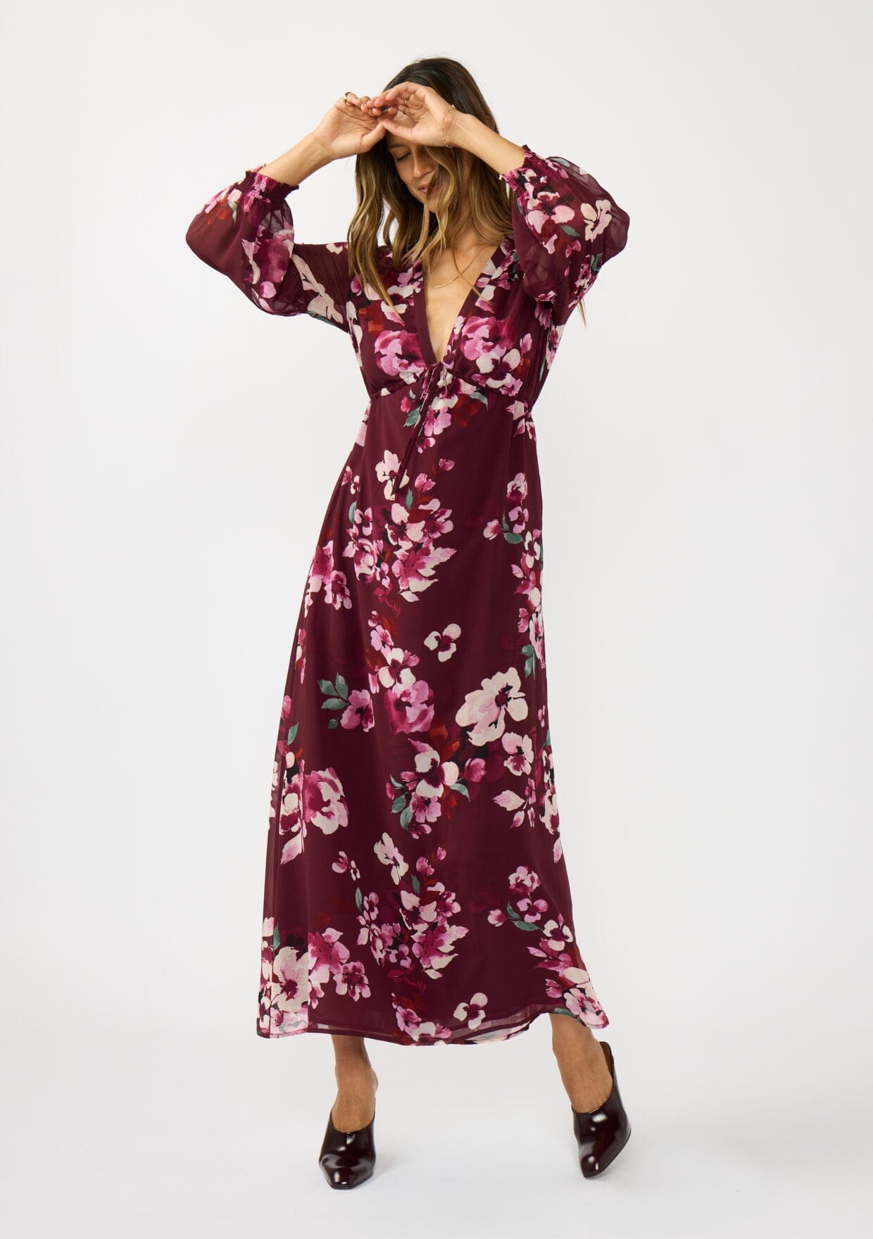 Ruby Blossom Maxi Dress