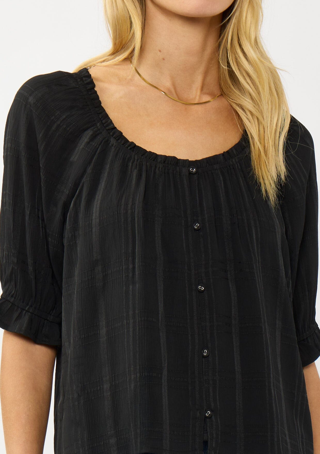 Thalia Plaid Top