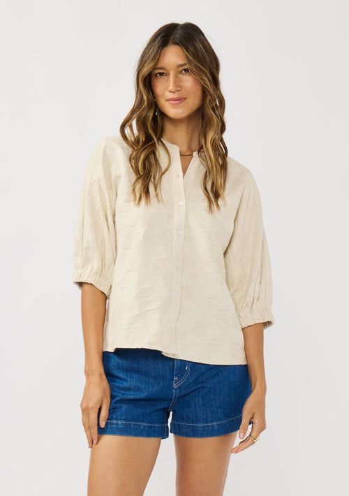 Stevie Button Front Top