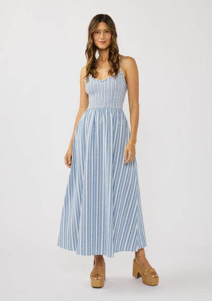 Coastal Striped Maxi Dress