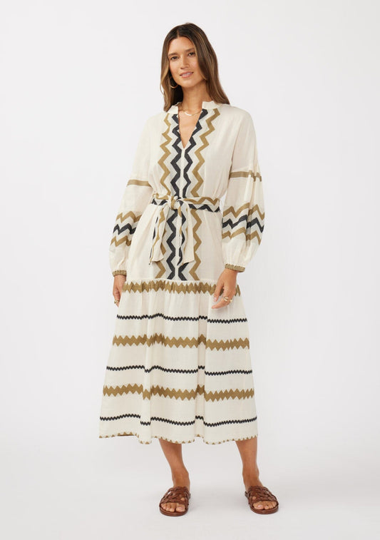 Mona Jacquard Maxi Dress