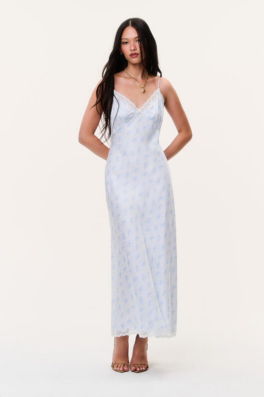 Manuela Silk-Blend Maxi Slip Dress