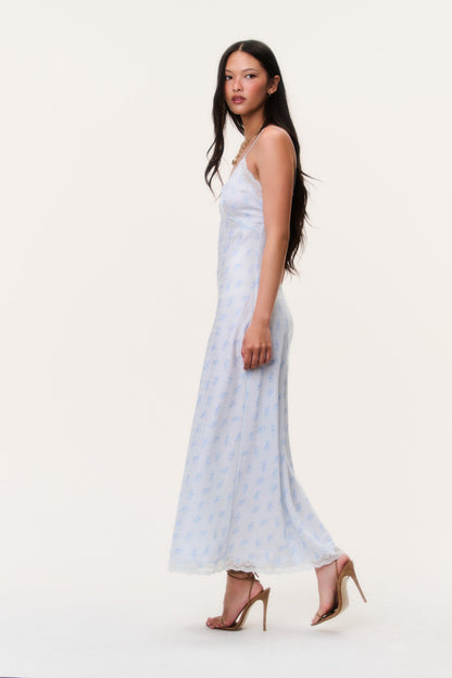 Manuela Silk-Blend Maxi Slip Dress