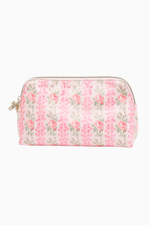 Heirloom Print Medium Travel Pouch - PINK MACAROON