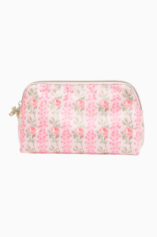 Heirloom Print Medium Travel Pouch - PINK MACAROON