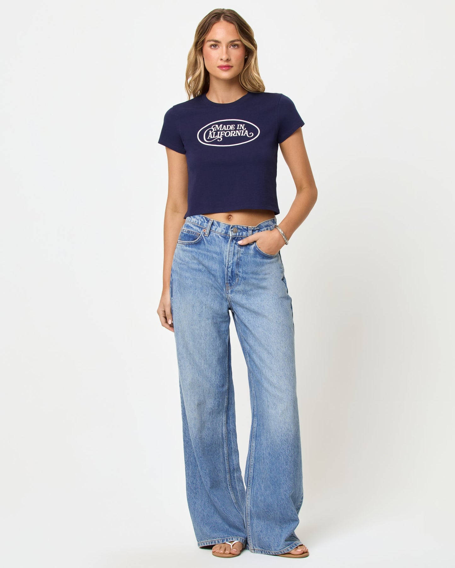 Merci Baby Tee - Made In California Midnight Blue
