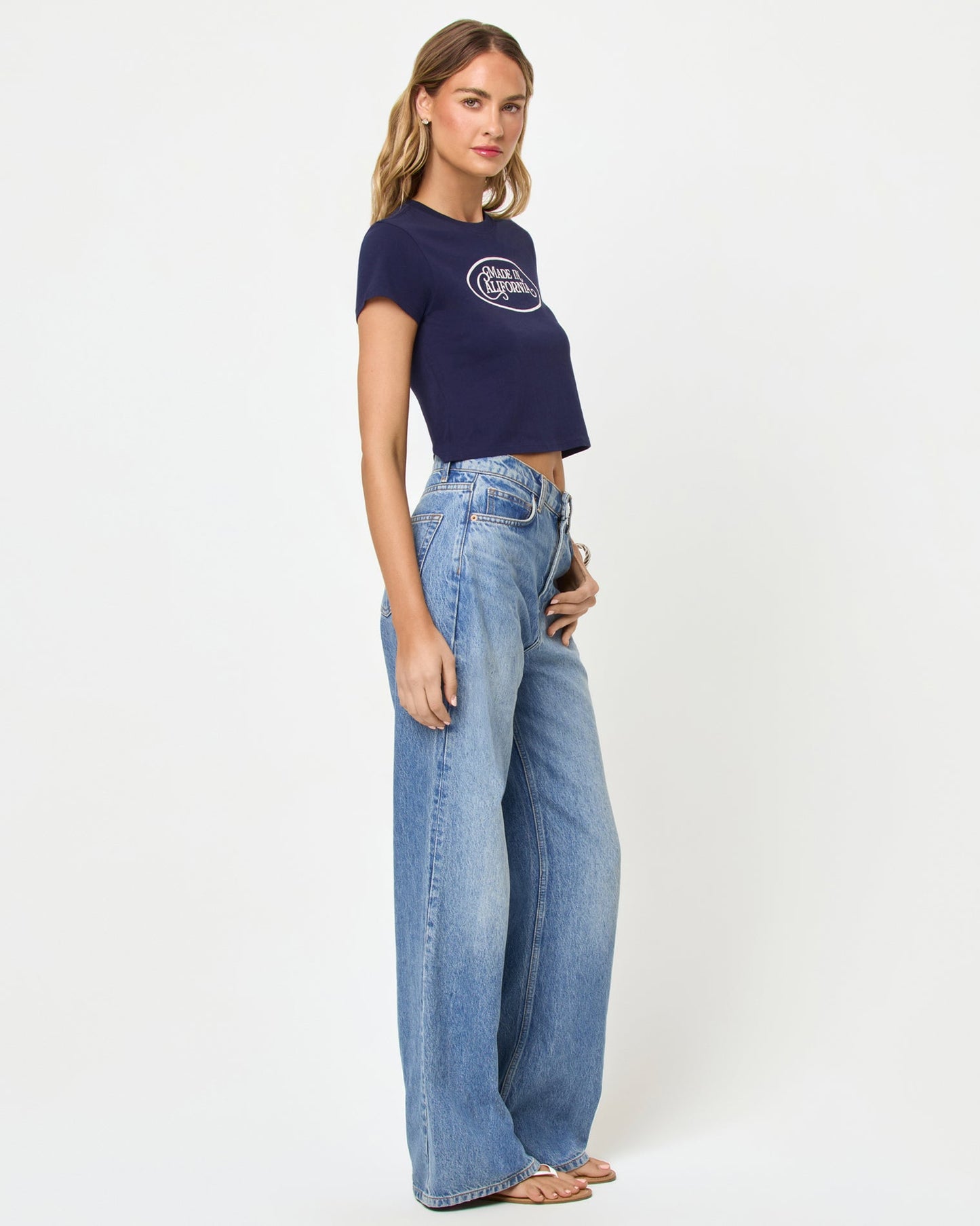 Merci Baby Tee - Made In California Midnight Blue