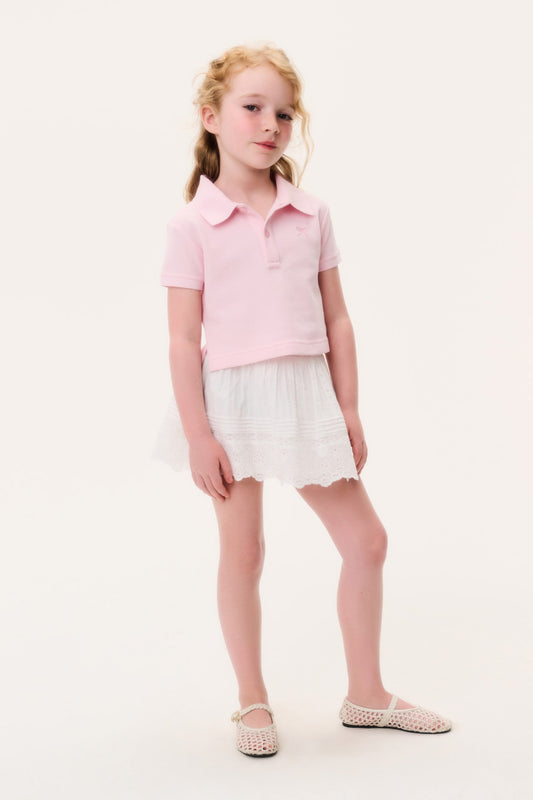 Little Girls Mini Sani Skirt - OPTIC WHITE