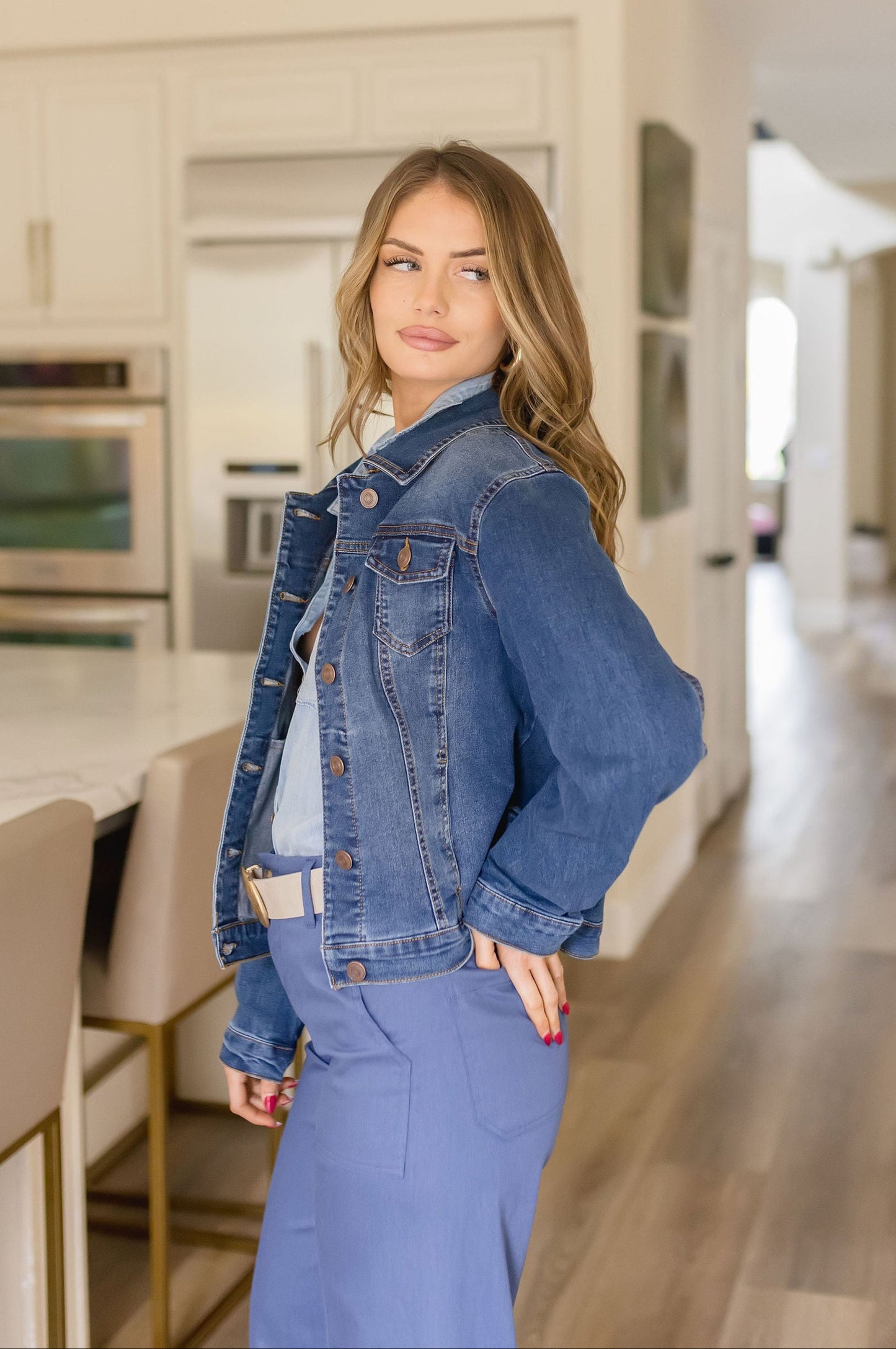 Deanna Denim Jacket Dark Wash