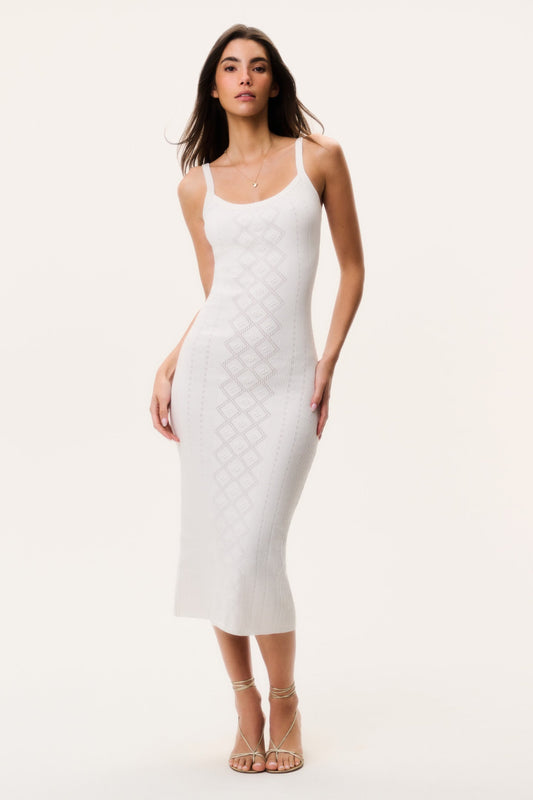 Opalina Cotton Pointelle Midi Dress