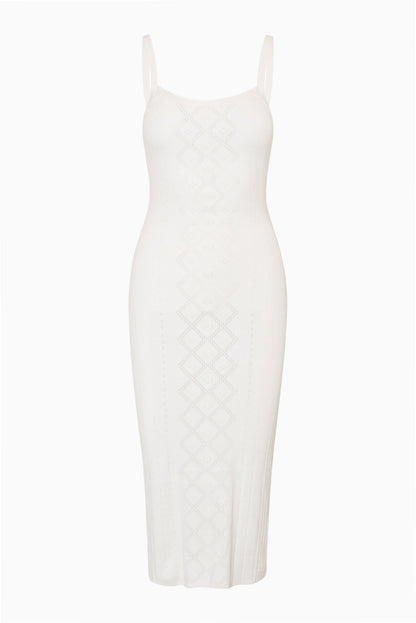 Opalina Cotton Pointelle Midi Dress