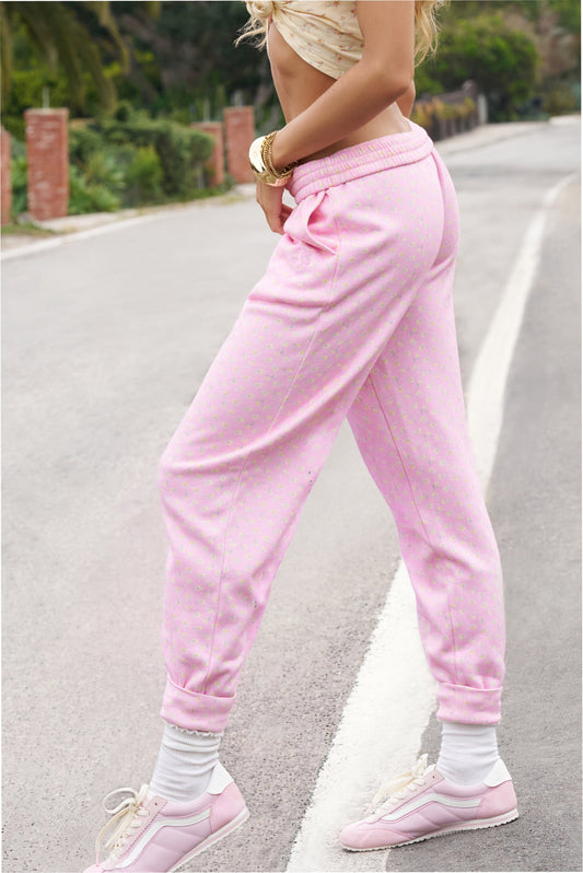 Lolana Ditsy Floral Sweatpant - POLAROID ROSE