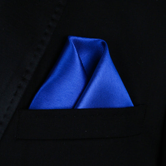 Pocket Square | Cobalt Blue Mikado #64