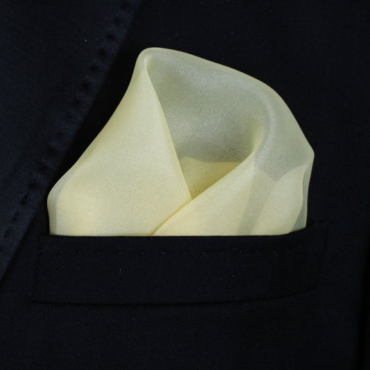 Pocket Square | Light yellow organza #4