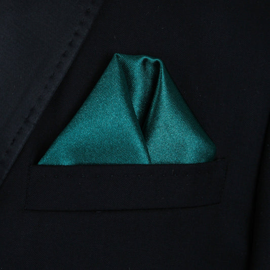 Pocket Square | Emerald Thick Satin #32