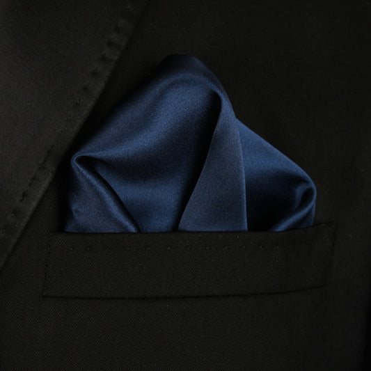 Pocket Square | Navy Soft Satin #96