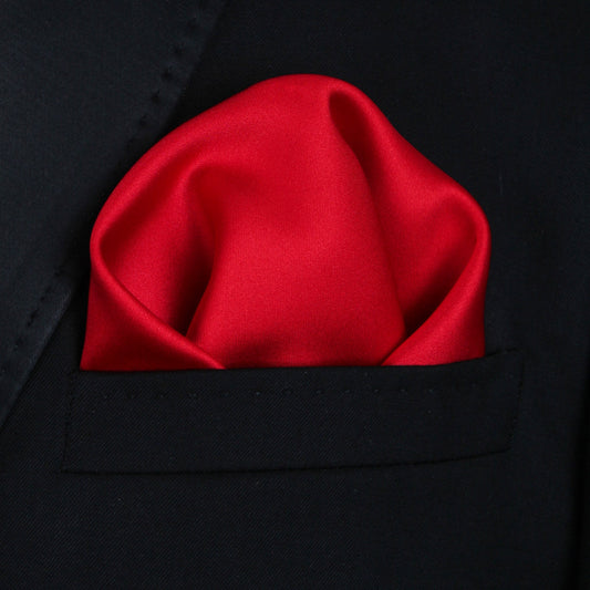Pocket Square | Red Soft Satin #32