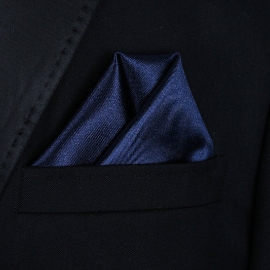 Pocket Square | Navy Thick Satin #55