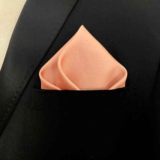Rose Gold Satin Pocket Square