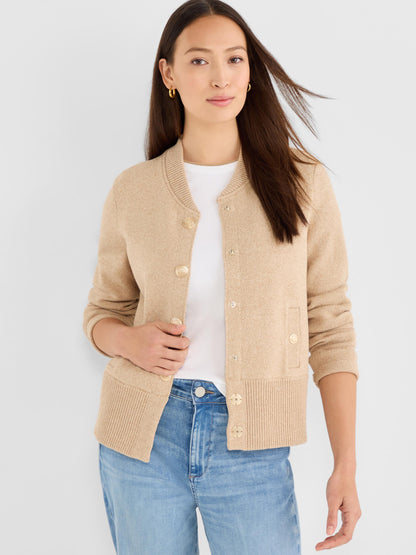 Knit Bomber Snap Jacket