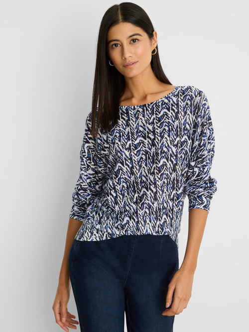 Indigo Crosshatch Sweater