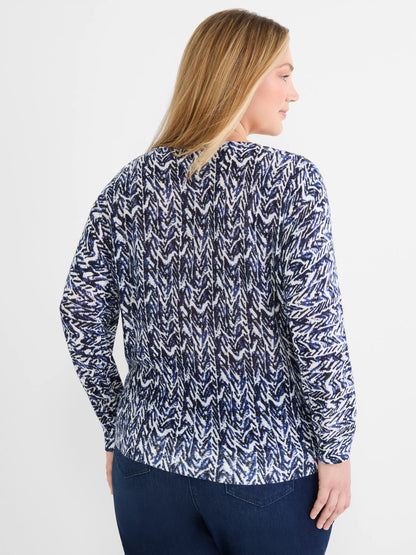 Indigo Crosshatch Sweater