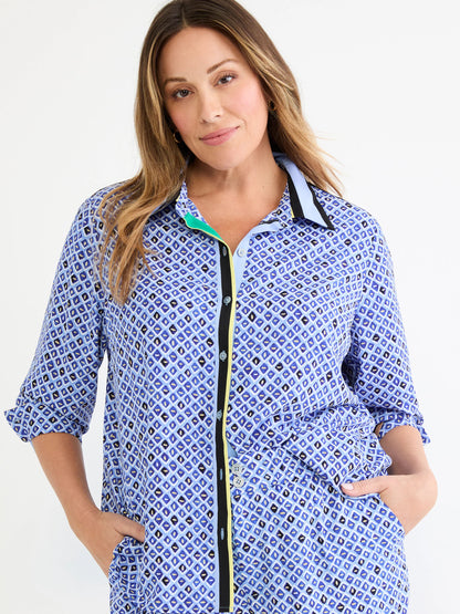 Mosaic Trimmed Shirt