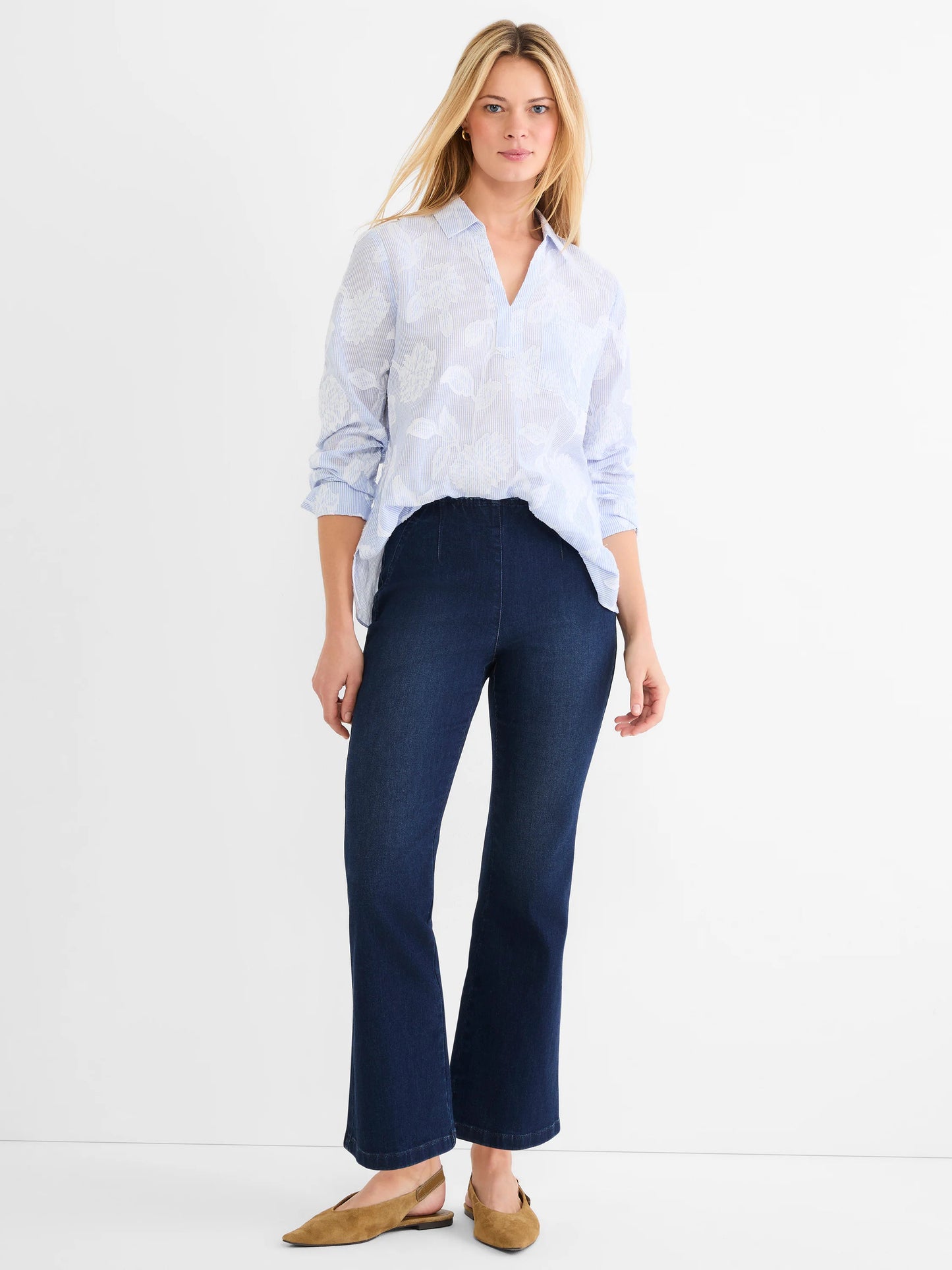 Sky Striped Jacquard Top