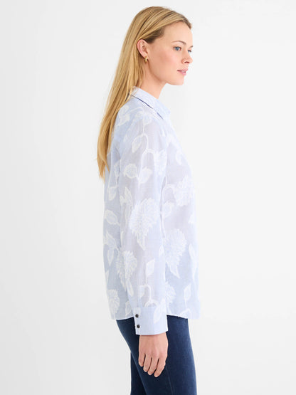 Sky Striped Jacquard Top