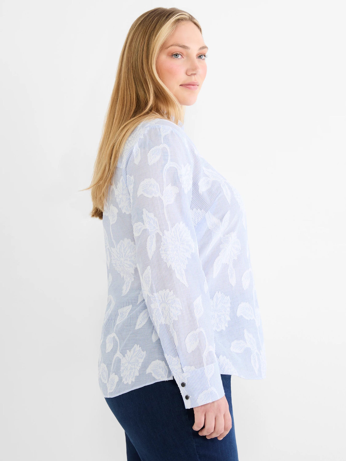 Sky Striped Jacquard Top