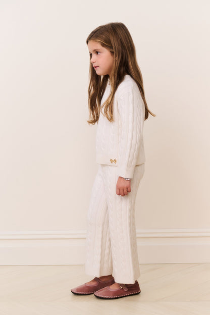 Little Girls Sallie Cable Knit Pullover