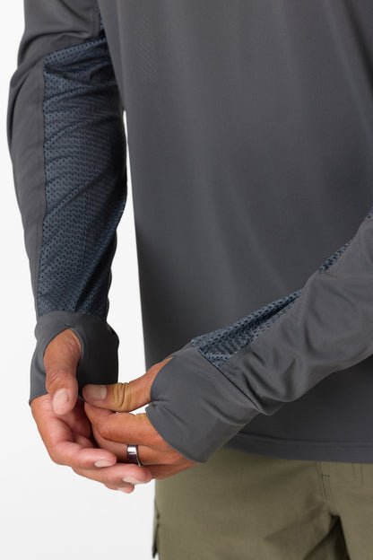 TRVLR UPF Elevated Hooded Long Sleeve Pullover