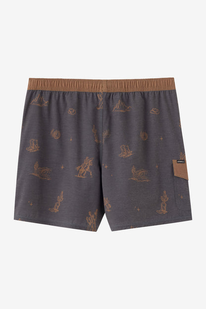 Hermosa Retro 17" Elastic Waist Swim Trunks