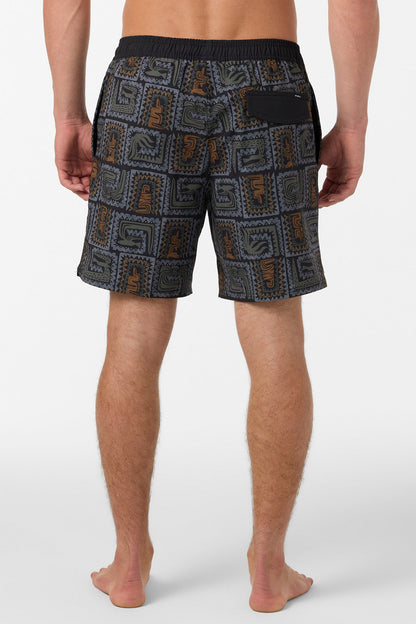 Hermosa Elastic Waist Lined 17" Swim Trunks