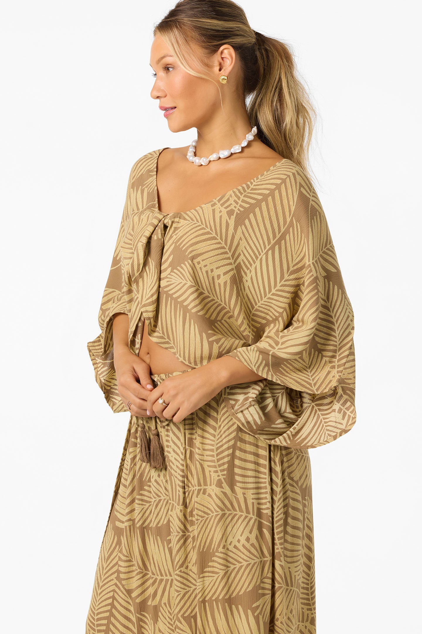 Anna Printed Reversible Cover-Up Top