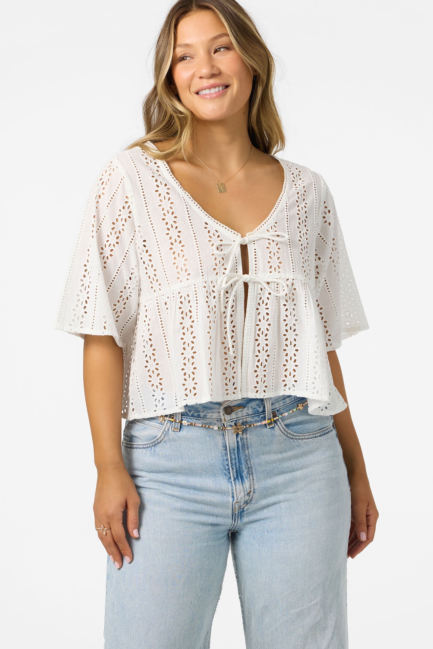 Loni Eyelet Top