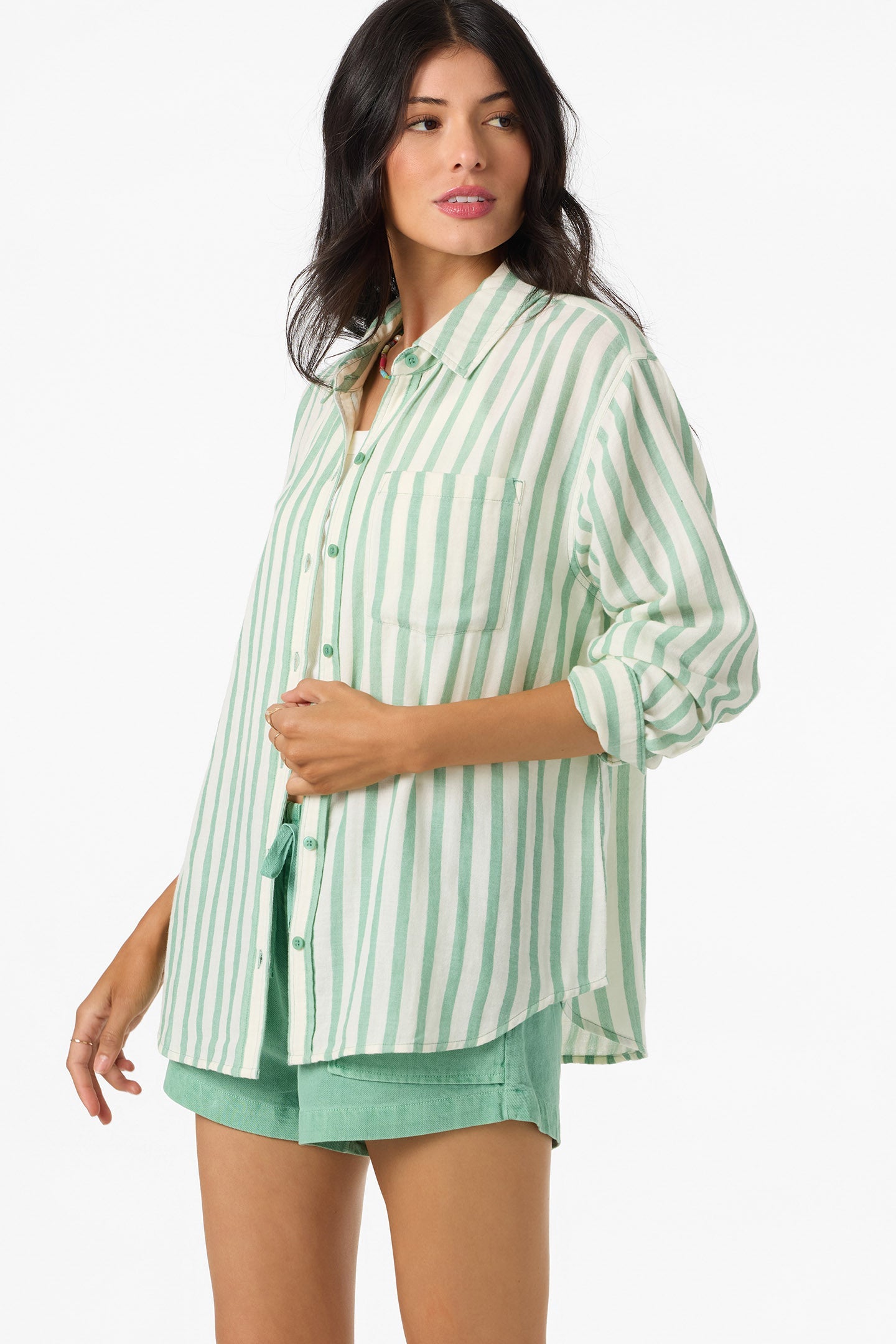 Leni Stripe Relaxed Long Sleeve Top