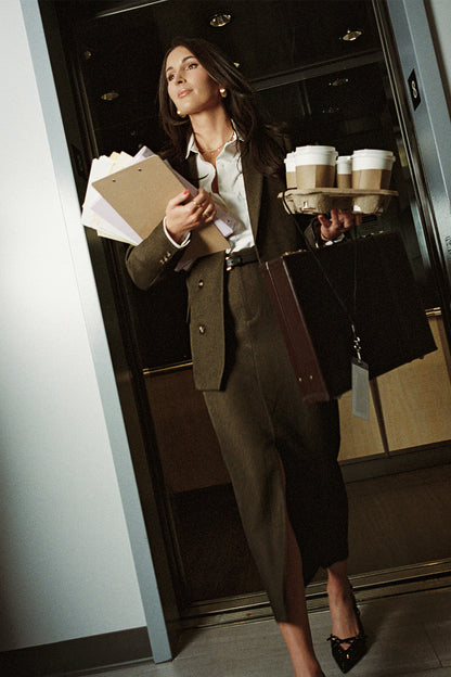 Tory Mocha Twill Blazer