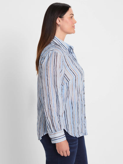 Drifty Painted Stripe Cotton Shirt