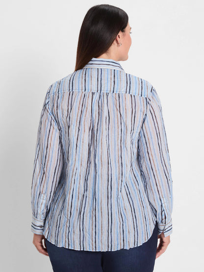 Drifty Painted Stripe Cotton Shirt