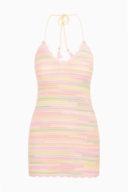 Zoa Cotton Crochet Mini Dress