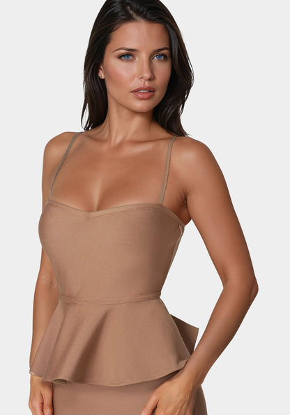 Peplum Bandage Midi Dress