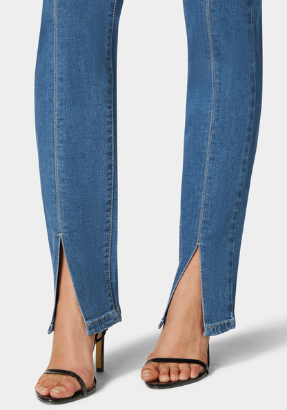 High Rise Bootleg With Hem Slit Jean
