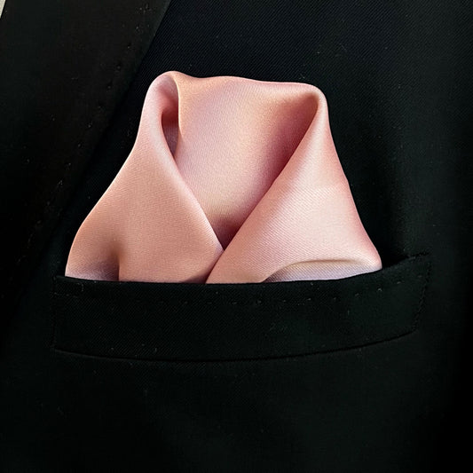 Blush Satin Pocket Square