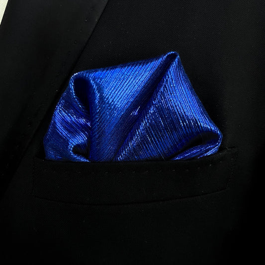 Cobalt Lustre Pocket Square